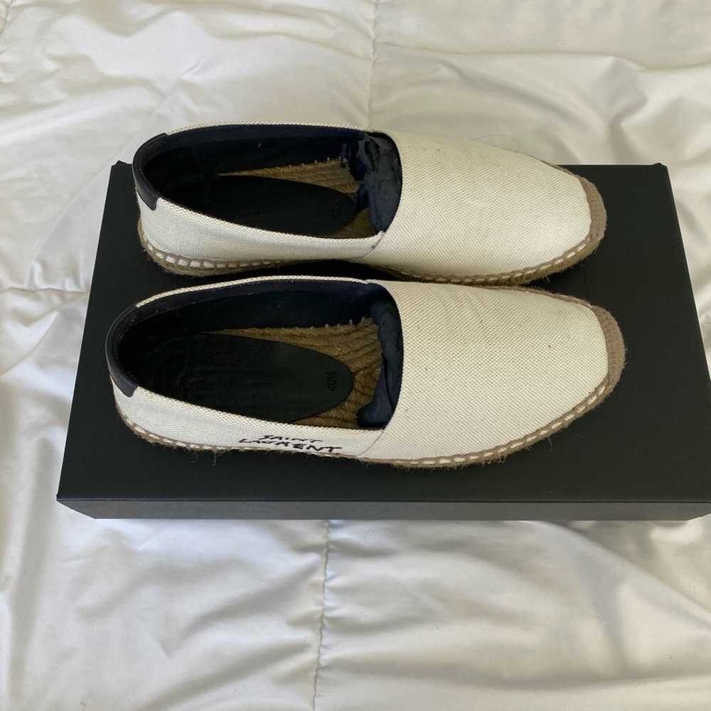 Saint Laurent linen espadrilles size 40.5